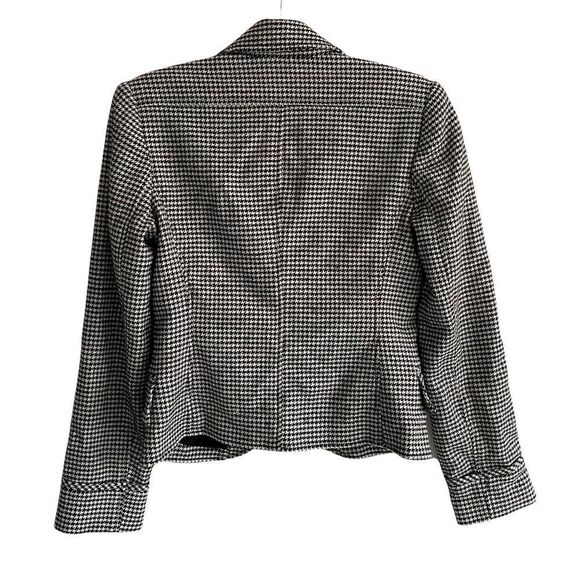 ADEC 2 By PHILLIPE ADEC Houndstooth Single Button Blazer Black White M - Picture 3 of 6